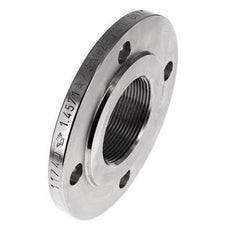 Threaded Flange DN80-PN6 Rp 3'' Stainless Steel 1.4571 DIN 2565 And EN 1092-1 (Type 13)