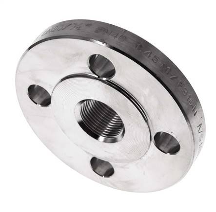 Threaded Flange DN20-PN40 Rp 3/4'' Stainless Steel 1.4571 DIN 2567 And EN 1092-1 (Type 13)