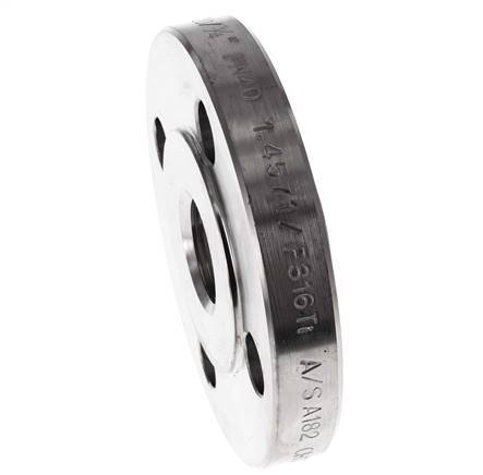 Threaded Flange DN20-PN40 Rp 3/4'' Stainless Steel 1.4571 DIN 2567 And EN 1092-1 (Type 13)