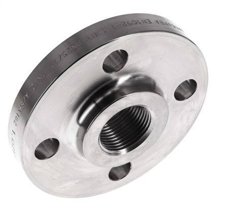 Threaded Flange DN25-PN40 Rp 1'' Stainless Steel 1.4571 DIN 2567 And EN 1092-1 (Type 13)