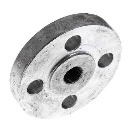 Threaded Flange DN10-PN40 Rp 3/8'' Zinc-Plated Steel DIN 2567 And EN 1092-1 (Type 13)