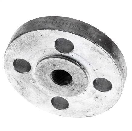 Threaded Flange DN10-PN40 Rp 3/8'' Zinc-Plated Steel DIN 2567 And EN 1092-1 (Type 13)