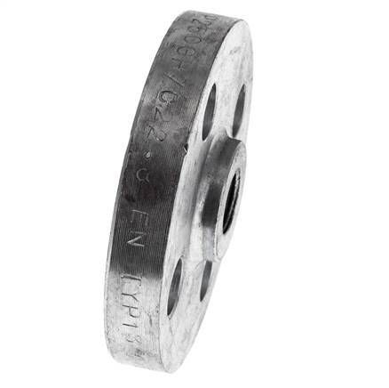 Threaded Flange DN10-PN40 Rp 3/8'' Zinc-Plated Steel DIN 2567 And EN 1092-1 (Type 13)