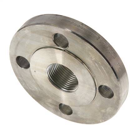 Threaded Flange DN25-PN40 Rp 1'' Zinc-Plated Steel DIN 2567 And EN 1092-1 (Type 13)