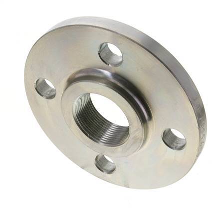 Threaded Flange DN80-PN40 Rp 3'' Zinc-Plated Steel DIN 2567 And EN 1092-1 (Type 13)