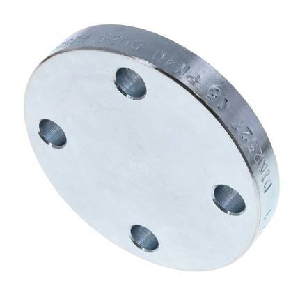 Blind Flange DN25-PN160 Zinc-Plated Steel DIN 2527 And EN 1092-1 (Type 05)