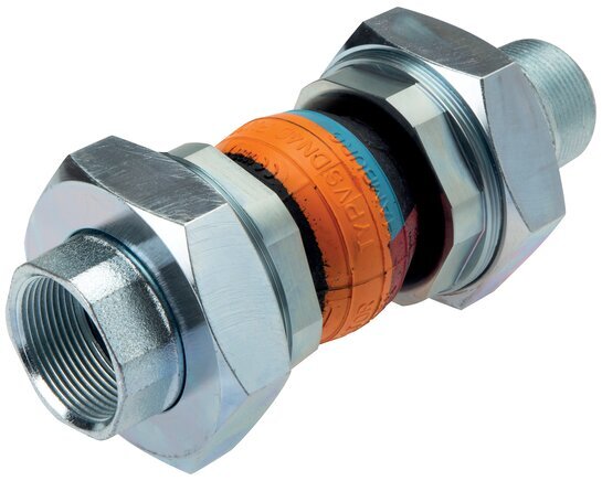 Threaded Rubber Expansion Joint DN32 R 1-1/4'' (Male)-G 1-1/4'' (Female) NBR