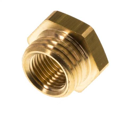 Mamelon réducteur en laiton M14x1.5 mâle x M10x1 femelle 16bar (232psi) [2 pièces]