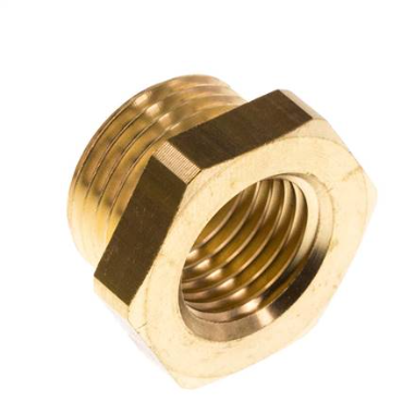 Mamelon réducteur en laiton M18x1.5 mâle x M14x1.5 femelle 16bar (232psi) [2 pièces]