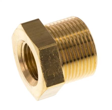 Mamelon réducteur en laiton M24x1.5 mâle x M16x1.5 femelle 16bar (232psi)