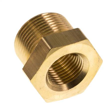 Mamelon réducteur en laiton M24x1.5 mâle x M16x1.5 femelle 16bar (232psi)