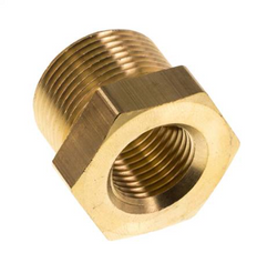 Mamelon réducteur en laiton M24x1.5 mâle x M16x1.5 femelle 16bar (232psi)