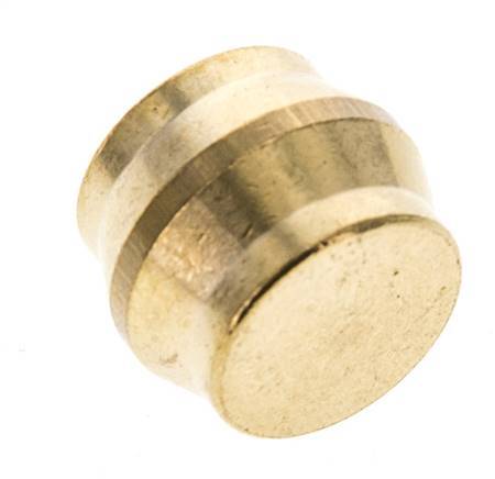 16mm Brass Closing Plug for Compression Ring Fittings 76 Bar DIN EN 1254-2 [2 Pieces]