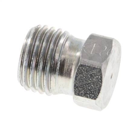 6S Bouchon de fermeture en acier zingué pour tubes 630 Bar DIN 2353 [2 Pièces].