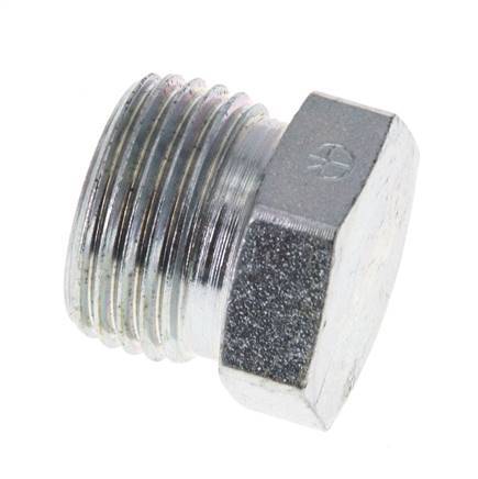 12L Zinc plated Steel Closing Plug for Tubes 315 Bar DIN 2353 [2 Pieces]