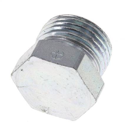12L Zinc plated Steel Closing Plug for Tubes 315 Bar DIN 2353 [2 Pieces]
