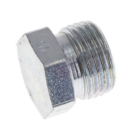 Bouchon de fermeture en acier zingué 12L pour tubes 315 Bar DIN 2353 [2 Pièces].