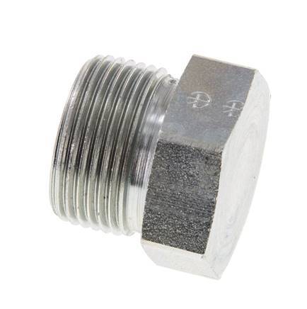 16S Bouchon de fermeture en acier zingué pour tubes 400 Bar DIN 2353