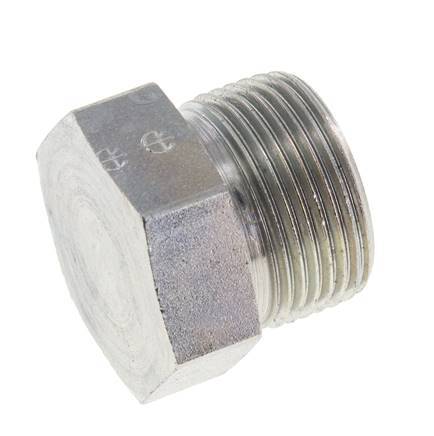 16S Bouchon de fermeture en acier zingué pour tubes 400 Bar DIN 2353