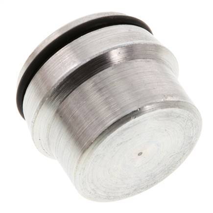 Bouchon de fermeture en acier zingué 28L pour raccords à bague coupante 160 Bar DIN 2353 [2 Pièces].