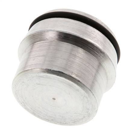 Bouchon de fermeture en acier zingué 28L pour raccords à bague coupante 160 Bar DIN 2353 [2 Pièces].
