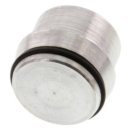 Bouchon de fermeture en acier zingué 28L pour raccords à bague coupante 160 Bar DIN 2353 [2 Pièces].