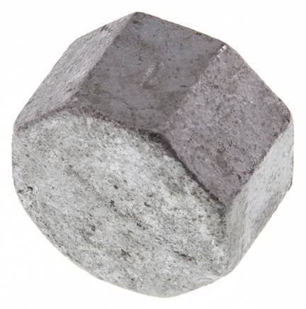 Rp 1'' Zinc plated Cast iron End cap 25 Bar [5 Pieces]