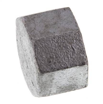 Rp 1'' Zinc plated Cast iron End cap 25 Bar [5 Pieces]