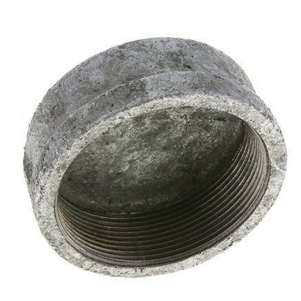 Rp 2 1/2'' Zinc plated Cast iron End cap Round 25 Bar