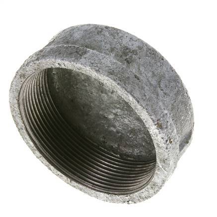 Rp 2 1/2'' Zinc plated Cast iron End cap Round 25 Bar