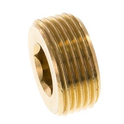 3/4'' Brass Closing plug with Inner Hex without collar 16 Bar [2 Pieces]