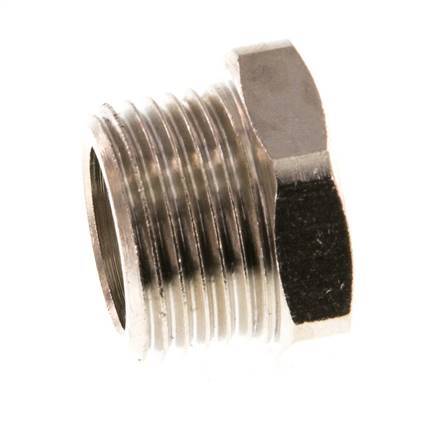 G 3/8'' Nickel plated Brass Closing plug with Outer Hex 16 Bar [5 Pieces]