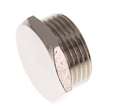 G 1'' Nickel plated Brass Closing plug with Outer Hex 16 Bar