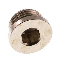 G 1/2'' Nickel plated Brass Closing plug with Inner Hex and FKM Seal 16 Bar [2 Pieces]