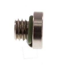 M5 Nickel plated Brass Closing plug with Inner Hex and FKM Seal 16 Bar [5 Pieces]