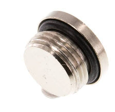 G 1/2'' Nickel plated Brass Closing plug with Inner Hex and NBR Seal 16 Bar [5 Pieces]
