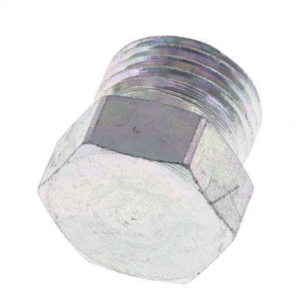 UN 11/16''-16 Zinc plated Steel Closing Plug ORFS 630 Bar [2 Pieces]