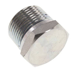 1'' NPT Male Zinc plated Steel Closing plug with Outer Hex 140 Bar
