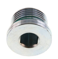 G 3/4'' Male Zinc plated Steel Closing plug with Inner Hex and FKM Seal 400 Bar [2 Pieces]