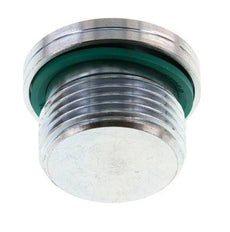 G 3/4'' Male Zinc plated Steel Closing plug with Inner Hex and FKM Seal 400 Bar [2 Pieces]
