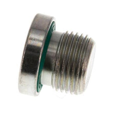 G 3/8'' Male Zinc plated Steel Closing plug with Inner Hex and FKM Seal 400 Bar [2 Pieces]