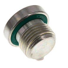 G 3/8'' Male Zinc plated Steel Closing plug with Inner Hex and FKM Seal 400 Bar [2 Pieces]