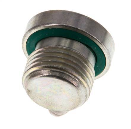 G 3/8'' Male Zinc plated Steel Closing plug with Inner Hex and FKM Seal 400 Bar [2 Pieces]
