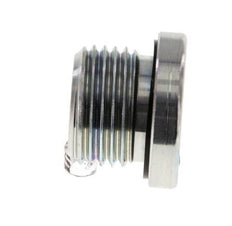 G 1/2'' Mâle Bouchon en acier zingué avec hexagone intérieur et joint NBR 400 Bar [2 Pièces].