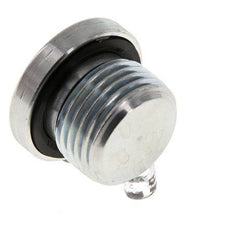 G 1/2'' Mâle Bouchon en acier zingué avec hexagone intérieur et joint NBR 400 Bar [2 Pièces].