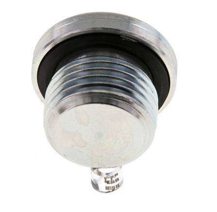G 1/2'' Mâle Bouchon en acier zingué avec hexagone intérieur et joint NBR 400 Bar [2 Pièces].