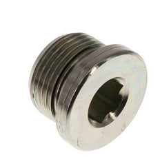G 3/4'' Mâle Bouchon de fermeture en acier zingué avec hexagone intérieur et joint NBR 400 Bar [2 Pièces].