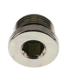 G 3/4'' Male Zinc plated Steel Closing plug with Inner Hex and NBR seal 400 Bar [2 Pieces]