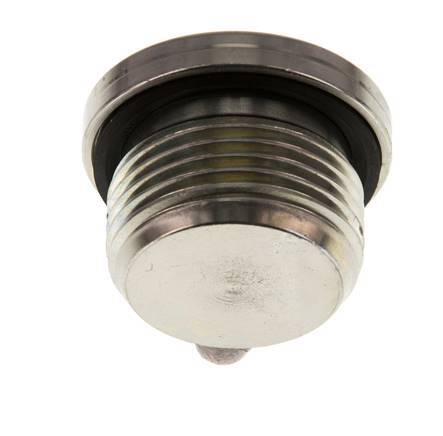 G 3/4'' Mâle Bouchon de fermeture en acier zingué avec hexagone intérieur et joint NBR 400 Bar [2 Pièces].