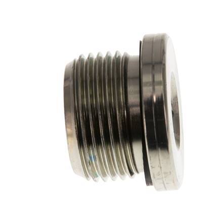 G 3/4'' Male Zinc plated Steel Closing plug with Inner Hex and NBR seal 400 Bar [2 Pieces]